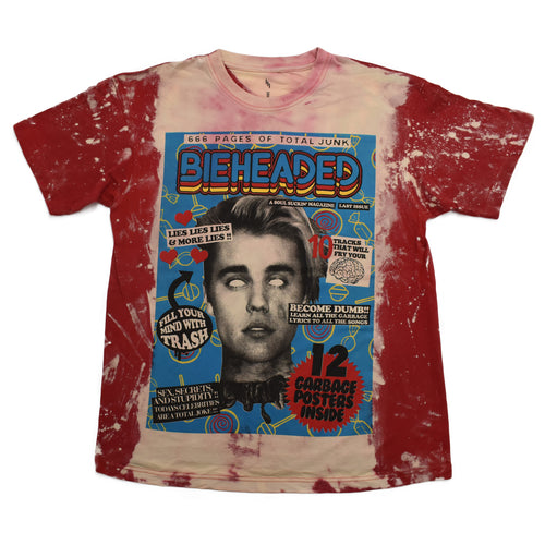 BIEHEADED T-SHIRT ACID WASH RED