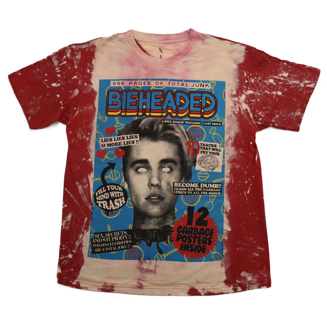 BIEHEADED T-SHIRT ACID WASH RED