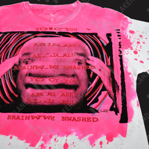 BRAINWASHED T-SHIRT SPLATTER PINK