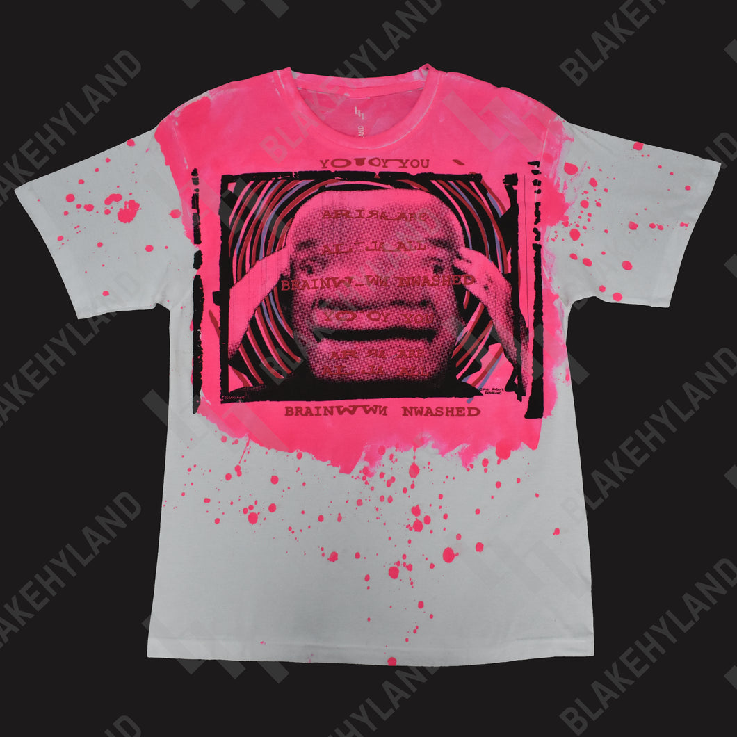BRAINWASHED T-SHIRT SPLATTER PINK