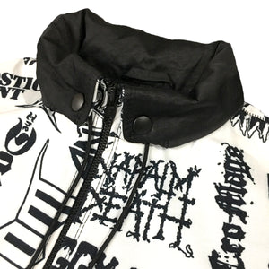 ALL OVER PRINT PUNK PATCH HOODED COACH JACKET 1 OF 1