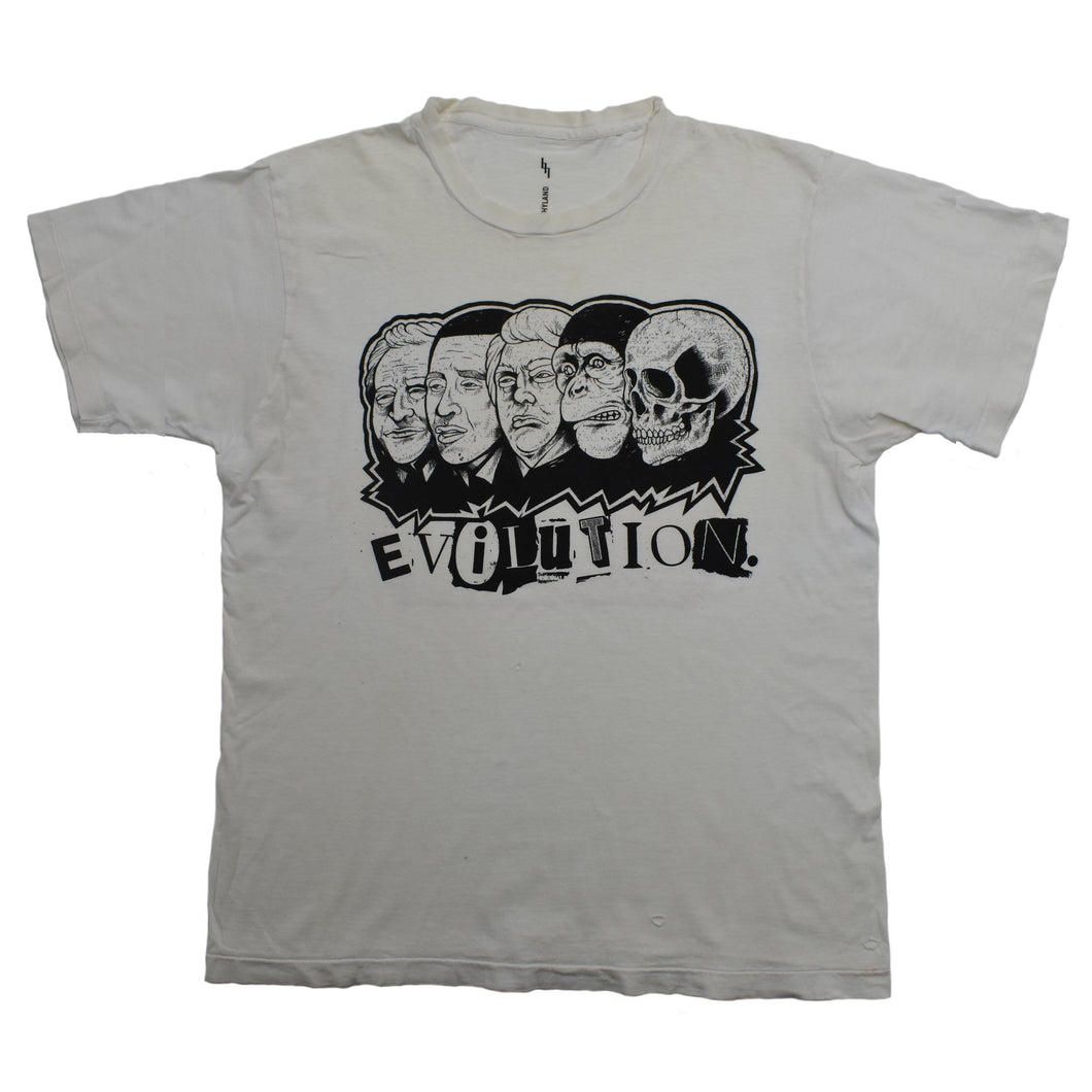 EVILUTION T-SHIRT VINTAGE WHITE