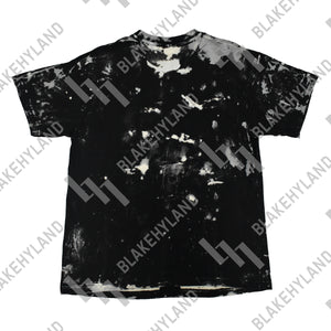 FAME WILL EAT YOUR BRAIN T-SHIRT ACID WASH BLACK