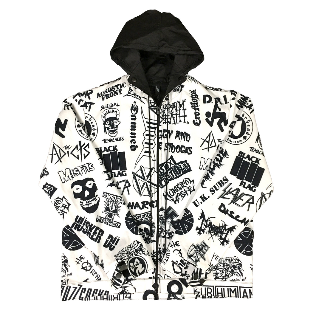 ALL OVER PRINT PUNK PATCH HOODED COACH JACKET 1 OF 1