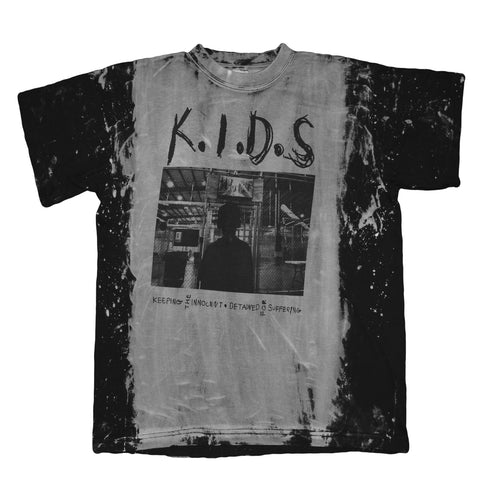 KIDS T-SHIRT ACID WASH BLACK
