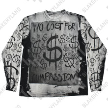 NO COST LONG SLEEVE T-SHIRT ACID WASH BLACK
