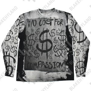 NO COST LONG SLEEVE T-SHIRT ACID WASH BLACK
