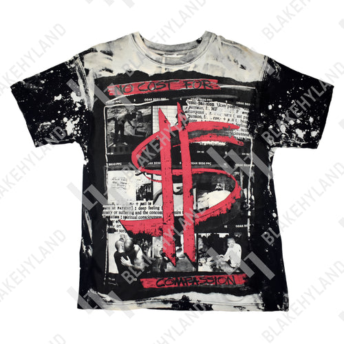 NO COST FOR COMPASSION T-SHIRT ACID WASH BLACK