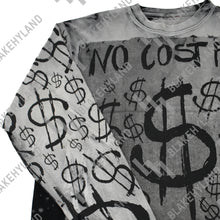 NO COST LONG SLEEVE T-SHIRT ACID WASH BLACK