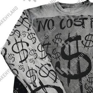 NO COST LONG SLEEVE T-SHIRT ACID WASH BLACK