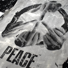 PEACE T-SHIRT ACID WASH BLACK