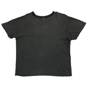 PEACE BLACK ON FADED GREY VINTAGE BLANK T-SHIRT M