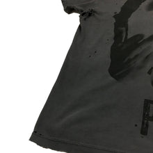 PEACE BLACK ON FADED GREY VINTAGE BLANK T-SHIRT M