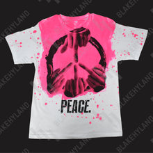 PEACE T-SHIRT SPLATTER PINK