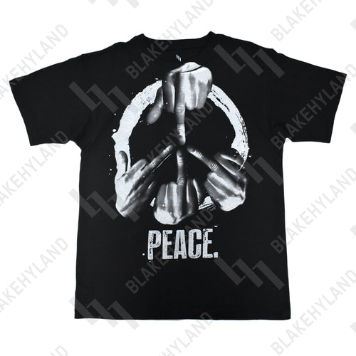 PEACE T-SHIRT INVERT BLACK