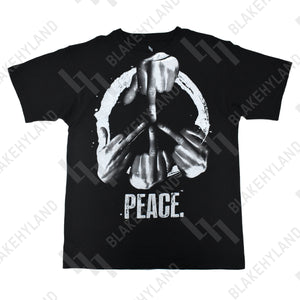 PEACE T-SHIRT INVERT BLACK