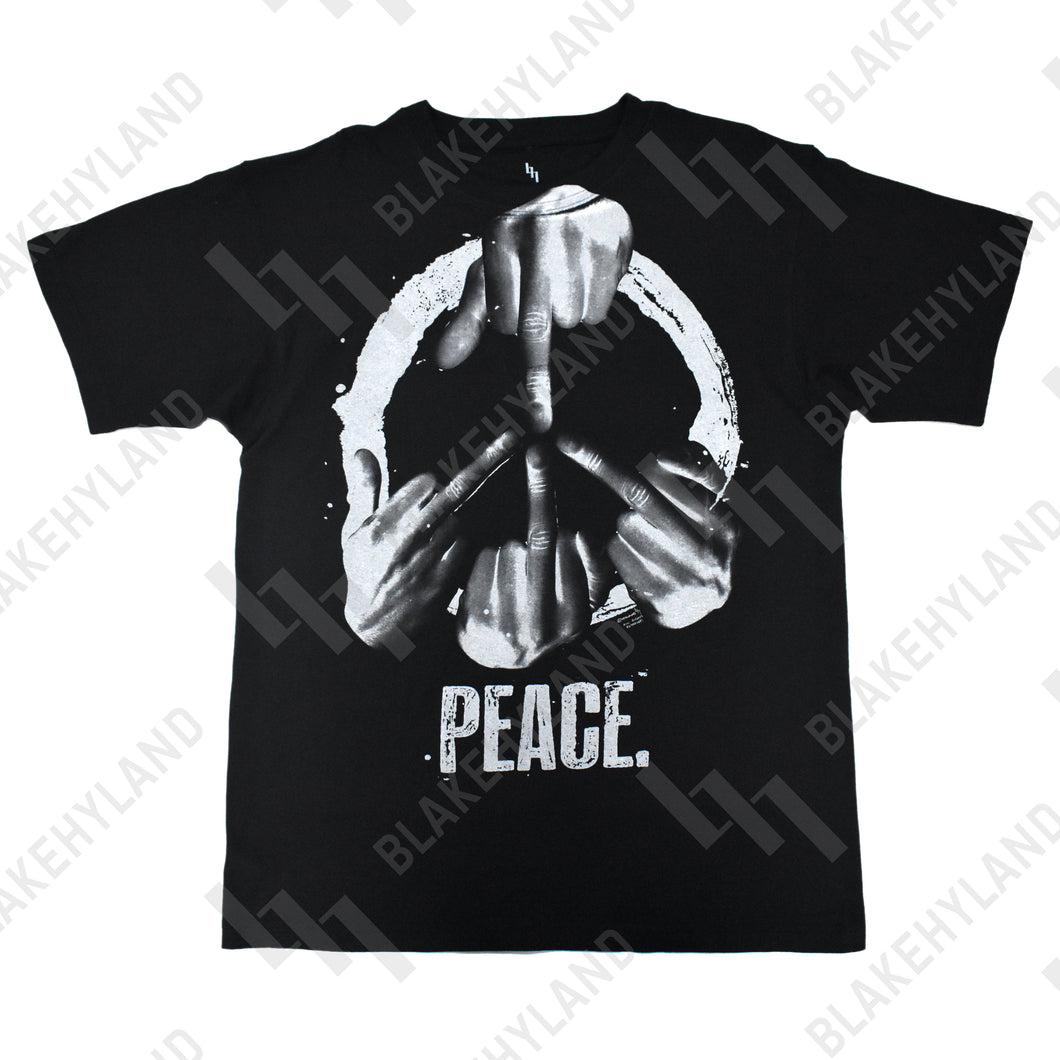 PEACE T-SHIRT INVERT BLACK