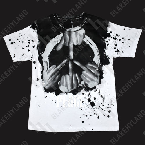 PEACE T-SHIRT SPLASH BLACK