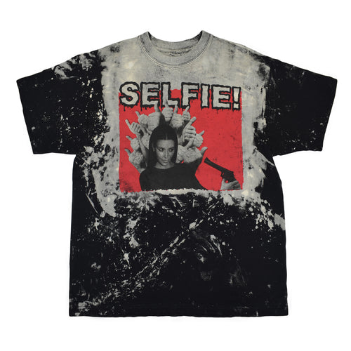 SELFIE T-SHIRT ACID WASH BLACK