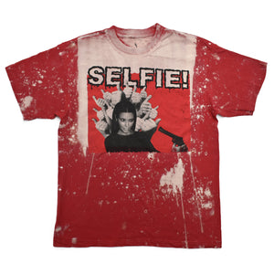 SELFIE T-SHIRT ACID WASH RED