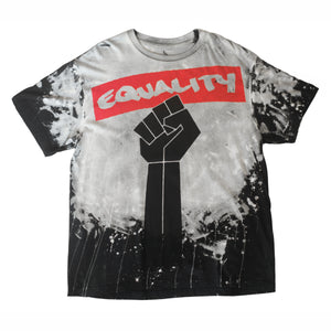 EQUALITY T-SHIRT ACID WASH BLACK