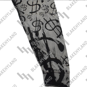 NO COST LONG SLEEVE T-SHIRT ACID WASH BLACK