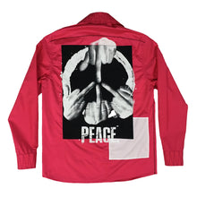 PEACE PATCHWORK MAGENTA DRESS SHIRT 1 OF 1
