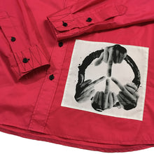 PEACE PATCHWORK MAGENTA DRESS SHIRT 1 OF 1