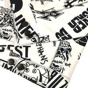 ALL OVER PRINT PUNK PATCH HOODED COACH JACKET 1 OF 1