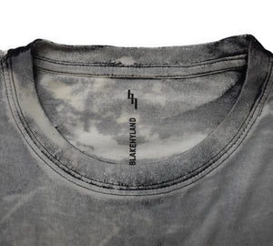 A MAN THAT STANDS FOR NOTHING WONT FALL FOR ANYTHING T-SHIRT ACID WASH BLACK